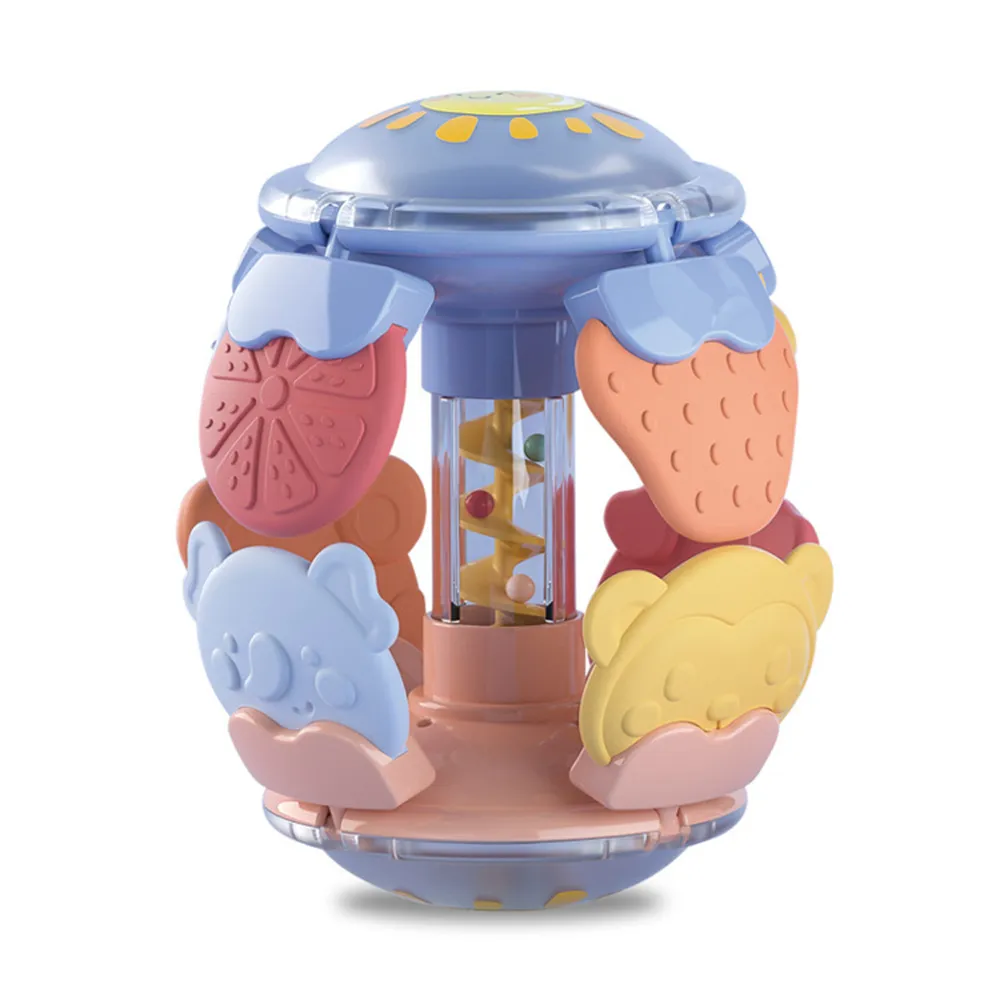Brinquedos de chocalho para bebês mordedor de silicone de qualidade alimentar, brinquedos sensoriais para agarrar a mão, brinquedo de dentição infantil (cor aleatória das peças de reposição) Cor-B big image 1