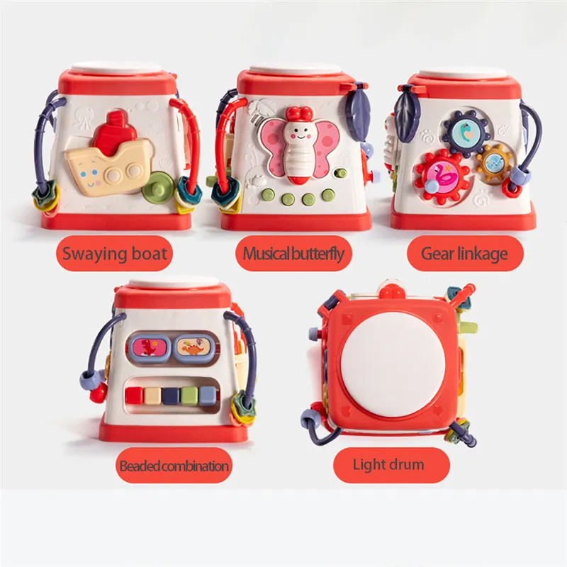Baby Activity Cube Toy Early Learning Infant Sensory Toys Musical Activity Cube for 18 Months+ for Girls Boys  image 2