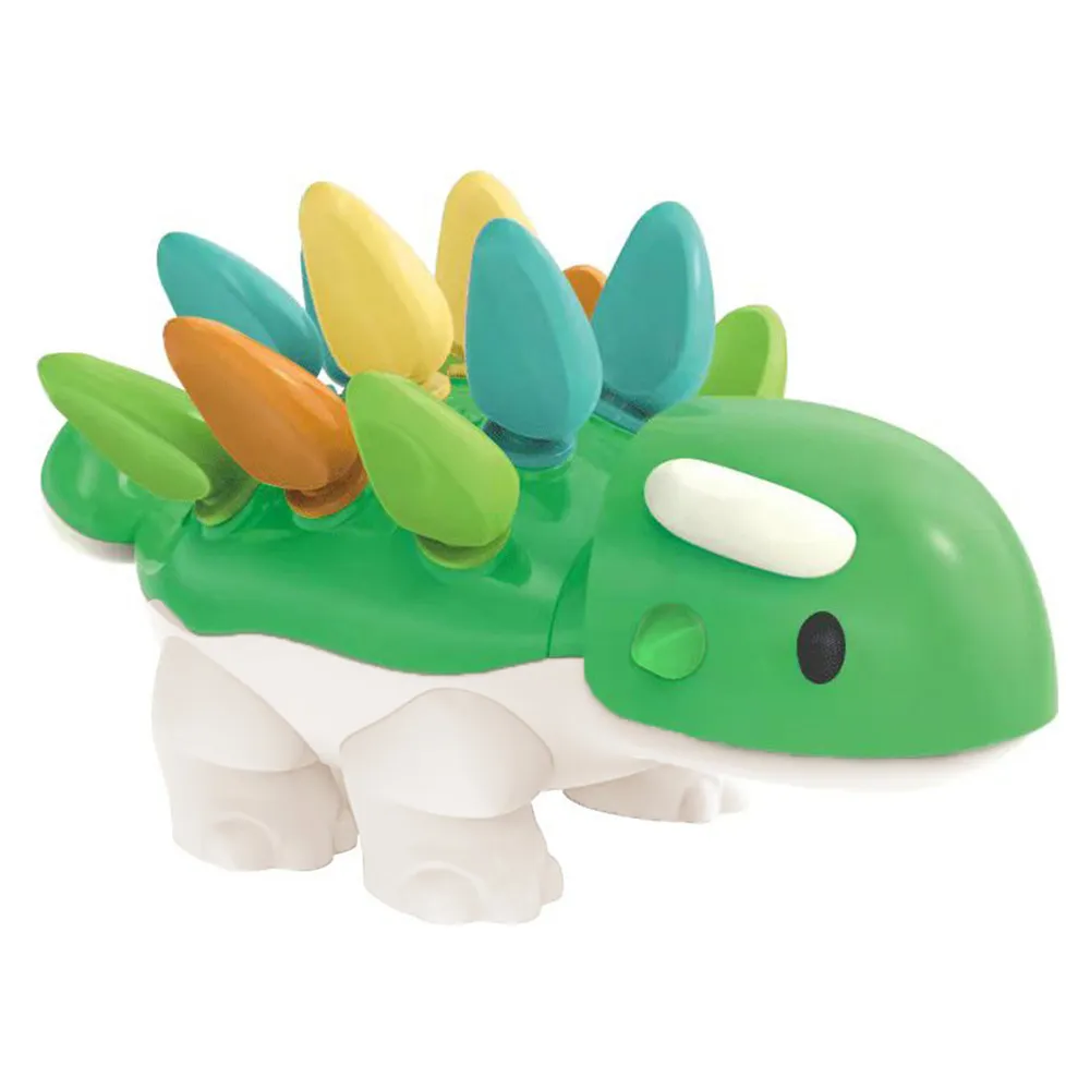 Fine Motor Dinosaur Toy Kids Dinosaur Matching Sorter Toy for Motor Hand-Eye Coordination & Counting & Color Recognition Skills Development Montessori Learning Toys Green big image 1