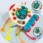 Brinquedos sensoriais para treinamento de silicone para bebês Puxe a corda Atividades Habilidades motoras finas Montessori Brinquedos educativos de aprendizagem (os acessórios são de cores aleatórias)  image 2