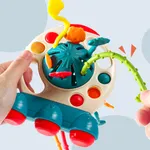 Brinquedos sensoriais para treinamento de silicone para bebês Puxe a corda Atividades Habilidades motoras finas Montessori Brinquedos educativos de aprendizagem (os acessórios são de cores aleatórias)  image 3