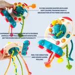 Brinquedos sensoriais para treinamento de silicone para bebês Puxe a corda Atividades Habilidades motoras finas Montessori Brinquedos educativos de aprendizagem (os acessórios são de cores aleatórias)  image 6