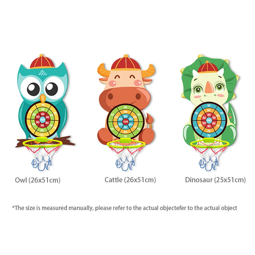 2-in-1 Kids Basketball Board Target Toys Shooting Basket Game Punch-free Foldable Basketball Board Color-A image 3