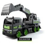 Alloy Excavator Diecasts Toy Simulation Fall-Resistant Crawler Engineering Vehicle Hand Hook Machine Engineering Vehicle Model Series Color-B