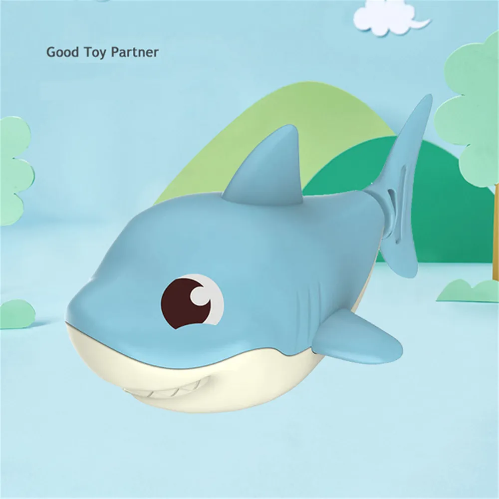 Baby Bathing Toy Kids Cute Shark Puffer Bathroom Toys Color-C