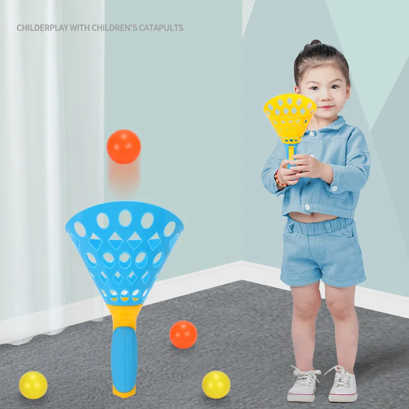 Toddler/Kid's Sports Fun Toys Catapult Ball Outdoor Parent-child Double Fun Butt Bouncing Ball Plastic Big Catapult Outdoor Game (Random Color) Color-A image 4