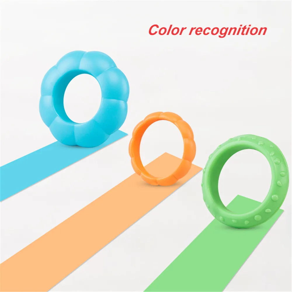 Baby Development Toys Weeble Wobble Tummy Time Toys, Doughnut Tumbler Wobbler Toys for Infant Boy Girl Gifts big image 6