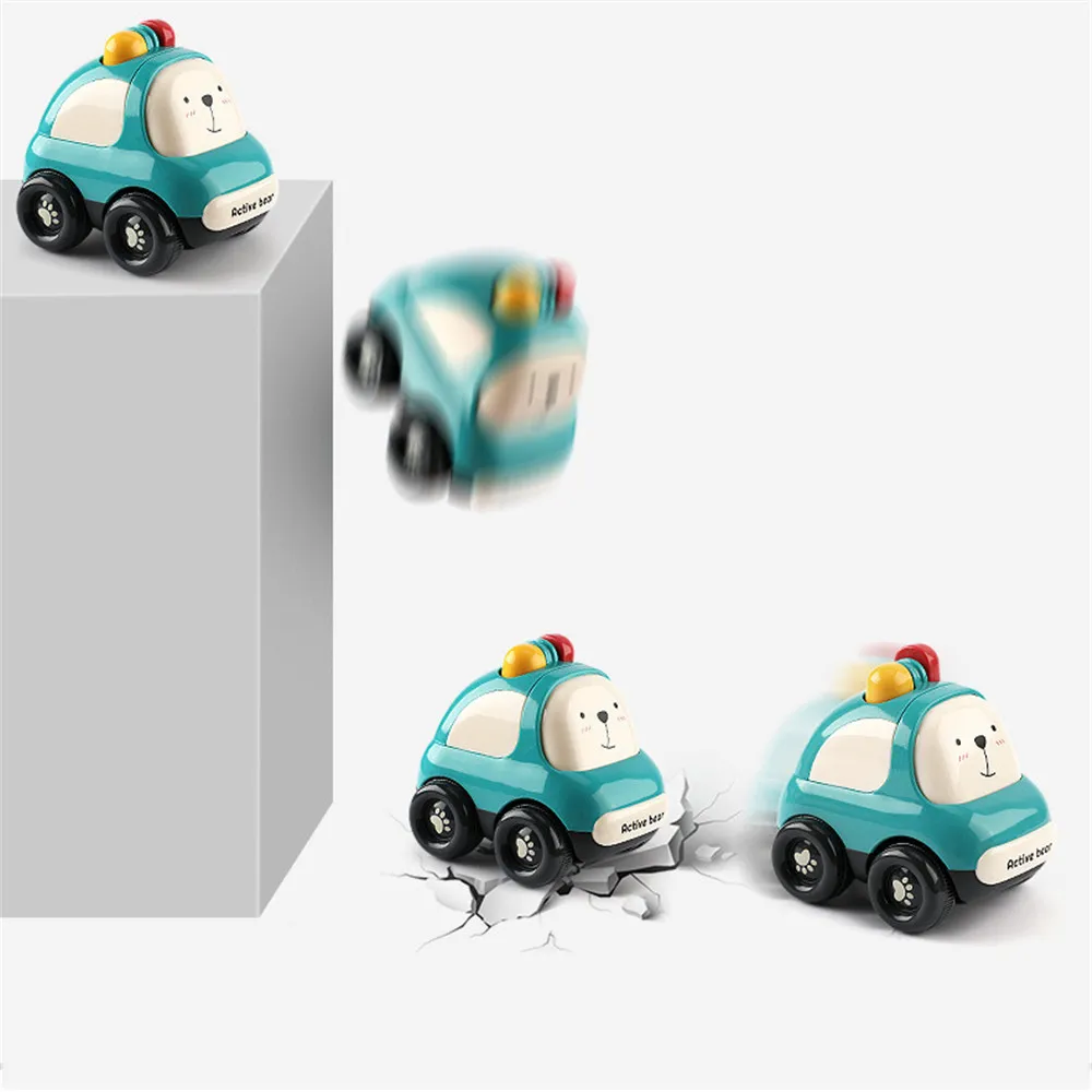 3pcs Soft Cars Toys for Toddlers Boys Girls, Soft Soft & Sturdy Pull Back Car Toy for Babies Infant Birthday Gifts big image 2