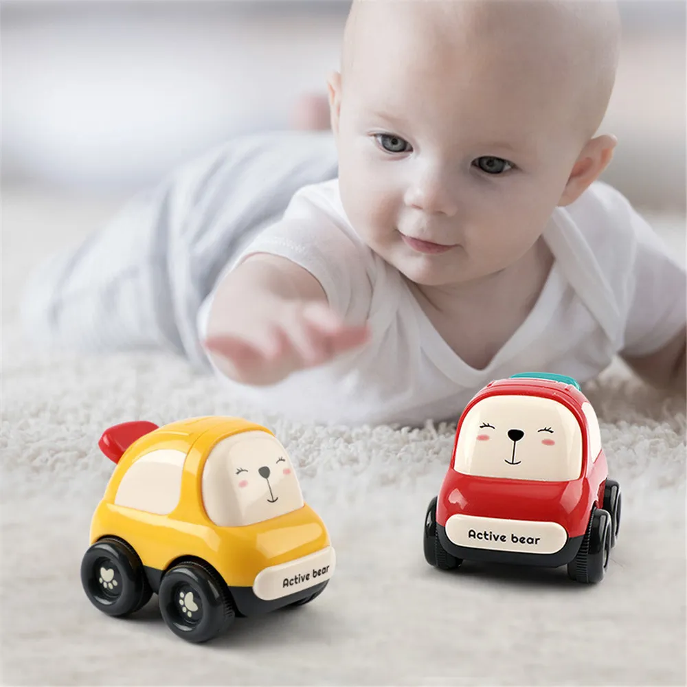 3pcs Soft Cars Toys for Toddlers Boys Girls, Soft Soft & Sturdy Pull Back Car Toy for Babies Infant Birthday Gifts   big image 5