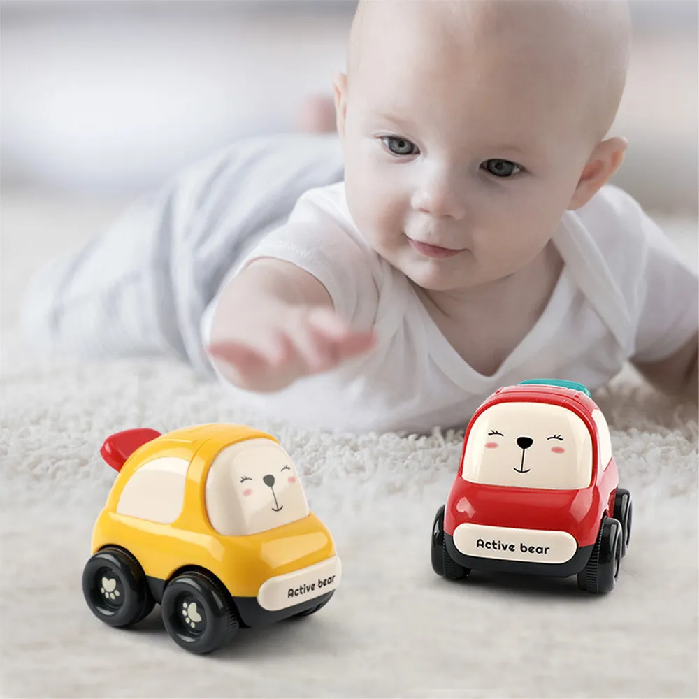 3pcs Soft Cars Toys for Toddlers Boys Girls, Soft Soft & Sturdy Pull Back Car Toy for Babies Infant Birthday Gifts big image 5