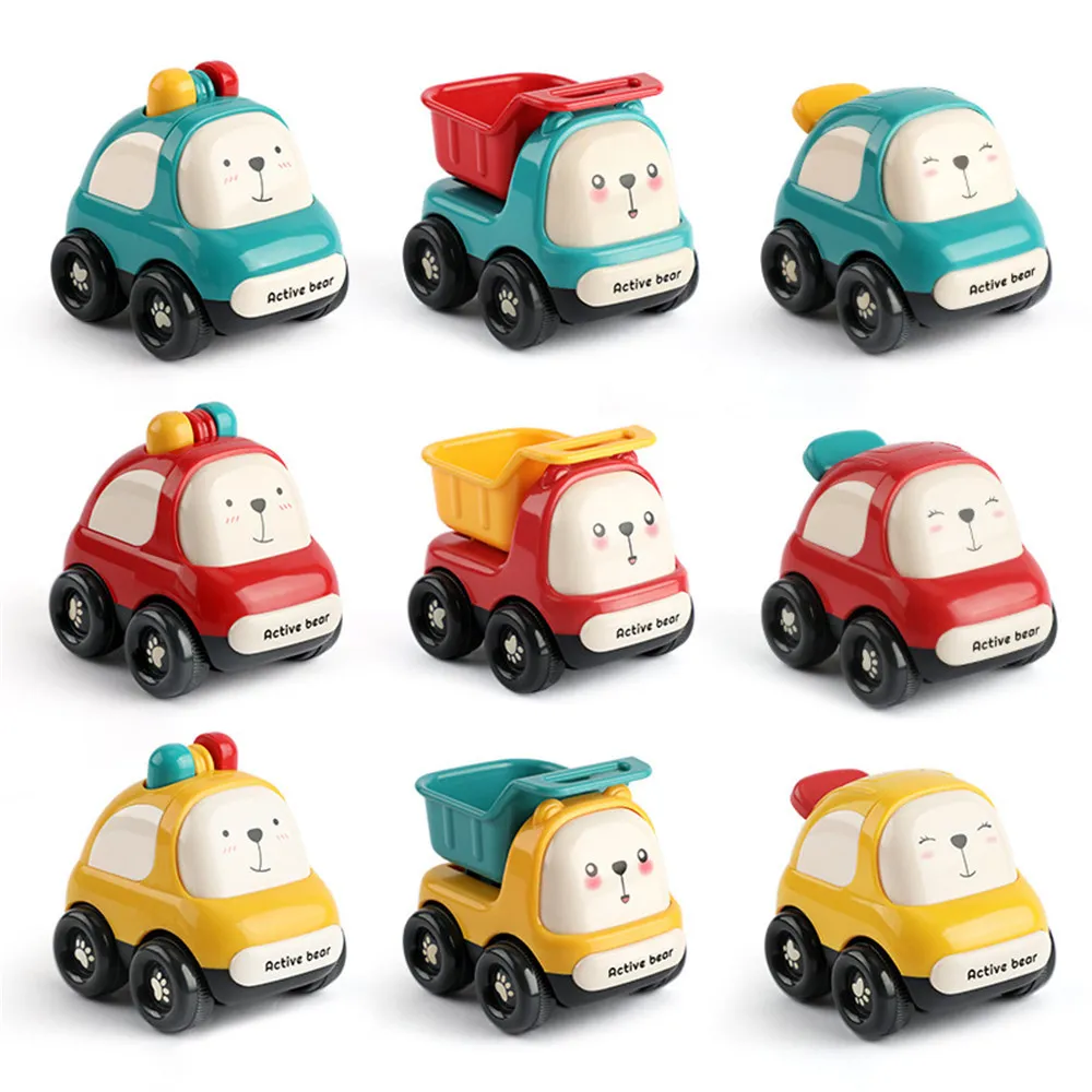 3pcs Soft Cars Toys for Toddlers Boys Girls, Soft Soft & Sturdy Pull Back Car Toy for Babies Infant Birthday Gifts big image 7