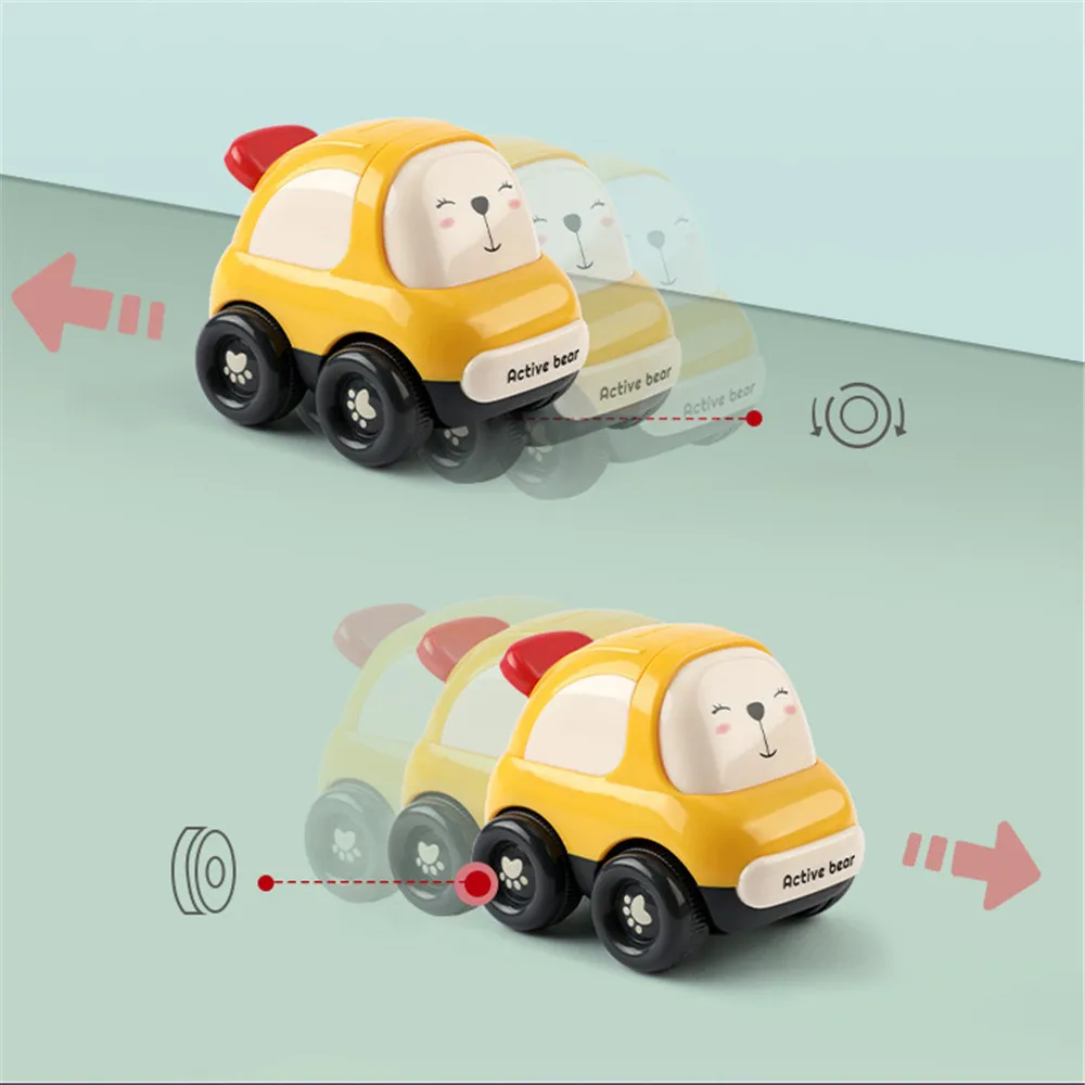 3pcs Soft Cars Toys for Toddlers Boys Girls, Soft Soft & Sturdy Pull Back Car Toy for Babies Infant Birthday Gifts big image 9