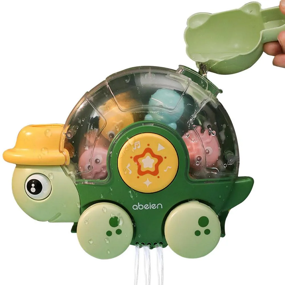 Baby's Bathtub Spray Turtle Rotating Water Wheel Toy Set  big image 4