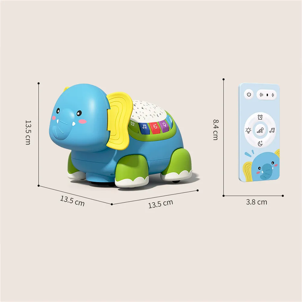 Musical Crawling Baby Toys Boy Girl Gift, Light Up Elephant Infant Tummy Time Toys con musica Light Early Developmental Toys big image 9