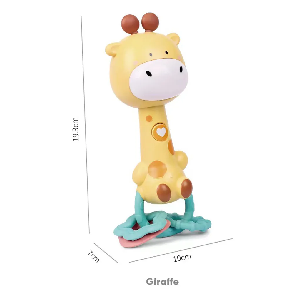 Baby Music Flashing Rattle Toys Rabbit Teether Hand Bells Mobile Infant Stop Weep Tear Rattles Newborn Early Educational Toy (Parts, Styles and Colors Are Random) Color-A big image 1