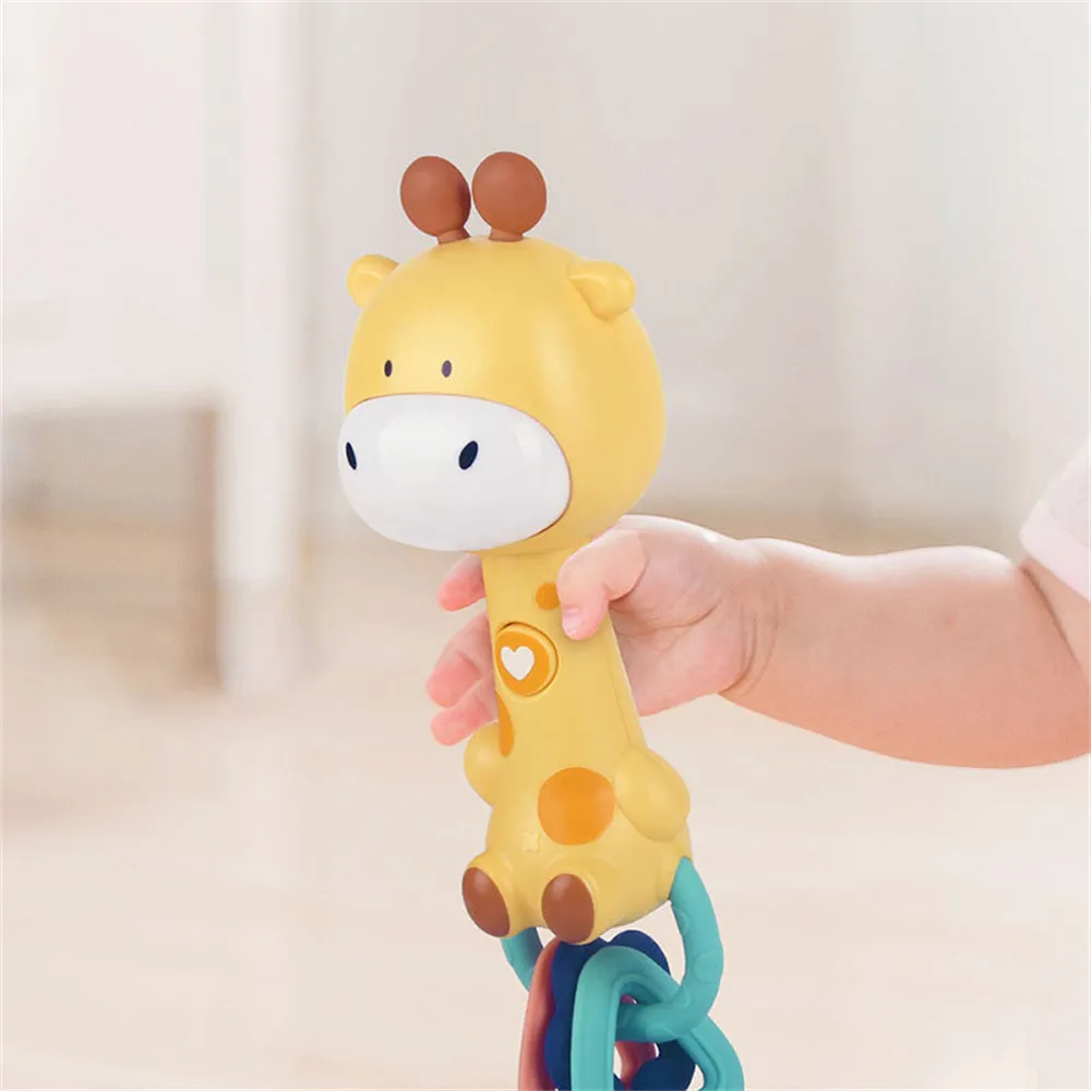 Baby Music Flashing Rattle Toys Rabbit Teether Hand Bells Mobile Infant Stop Weep Tear Rattles Newborn Early Educational Toy (Parts, Styles and Colors Are Random)  big image 7