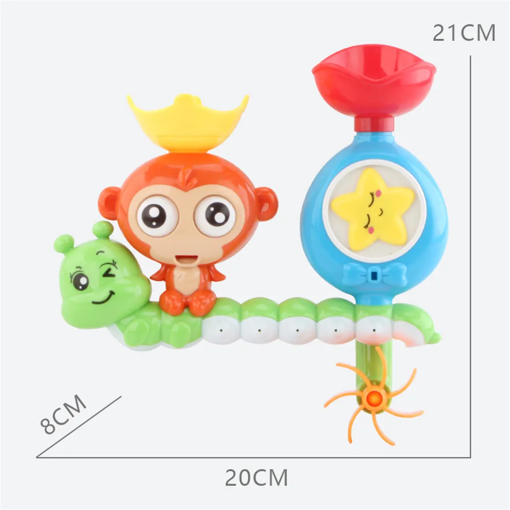 Baby Bath Toy Wall Sunction Cup Track Water Games Children Bathroom Monkey Caterpilla Bath Shower Toy for Kids Birthday Gifts  big image 10