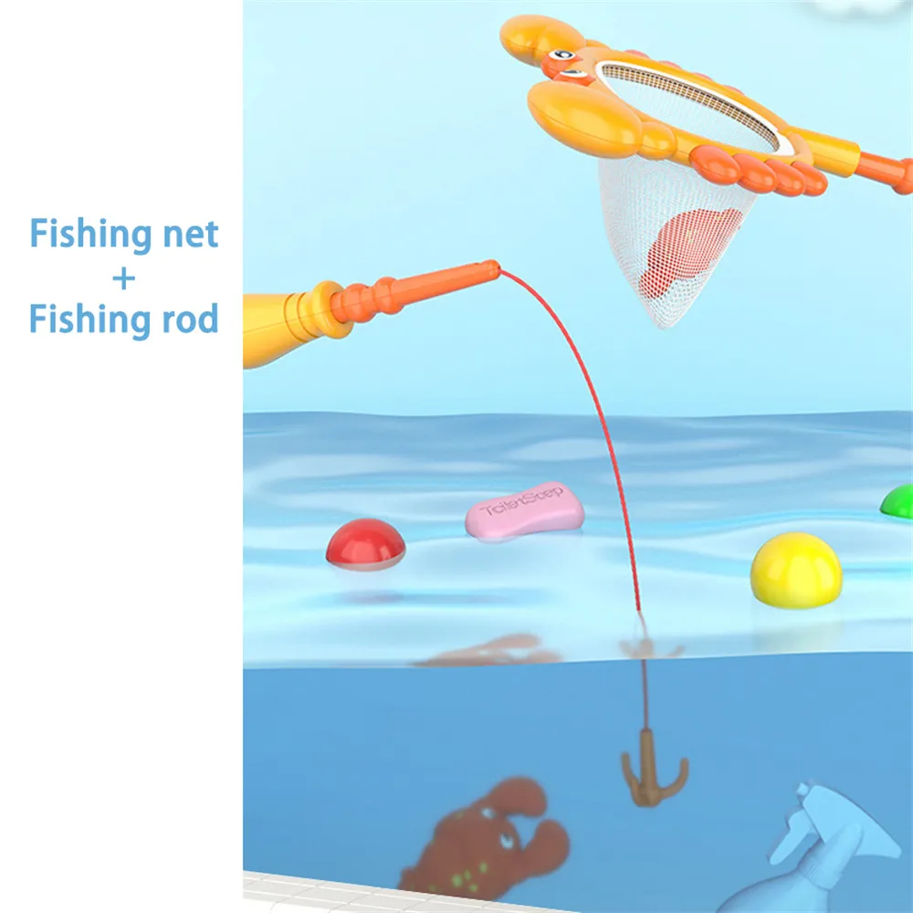 Crab Pattern Bath Toys Fishing Games Bath Time Bathtub Toy big image 3