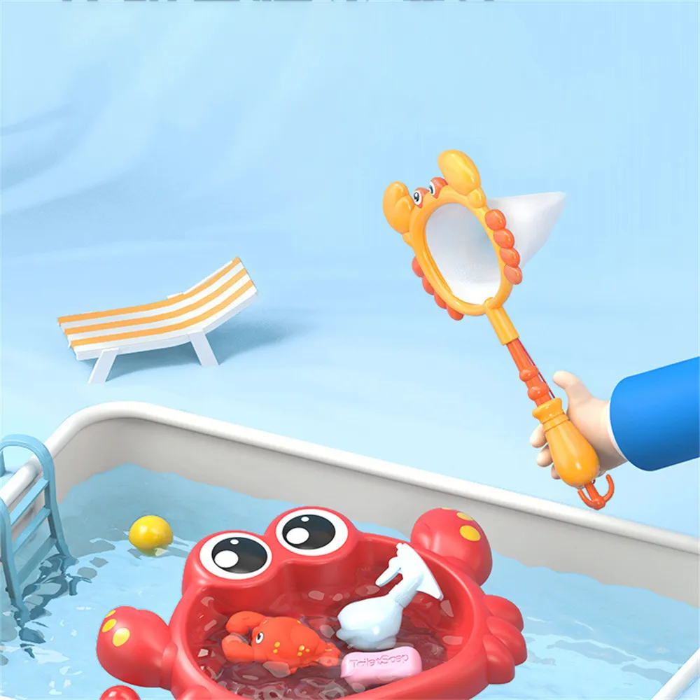 螃蟹圖案沐浴玩具釣魚遊戲沐浴時間浴缸玩具  big image 4