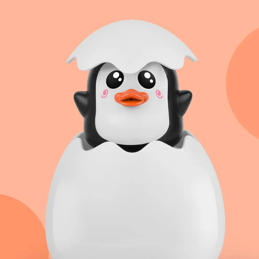 Bathroom Water Spray Egg with Penguin and Duck Design (Random Expression Pattern)  image 4