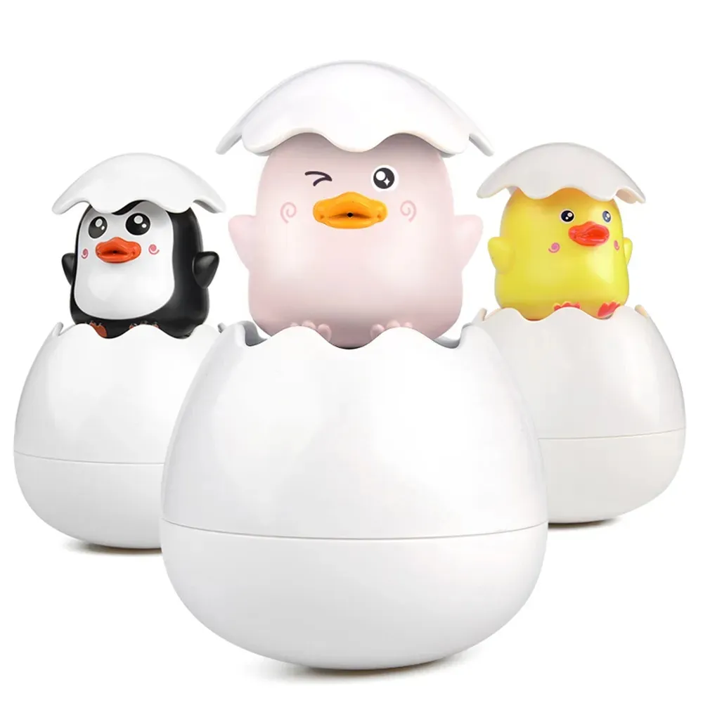 Bathroom Water Spray Egg with Penguin and Duck Design (Random Expression Pattern)  image 5