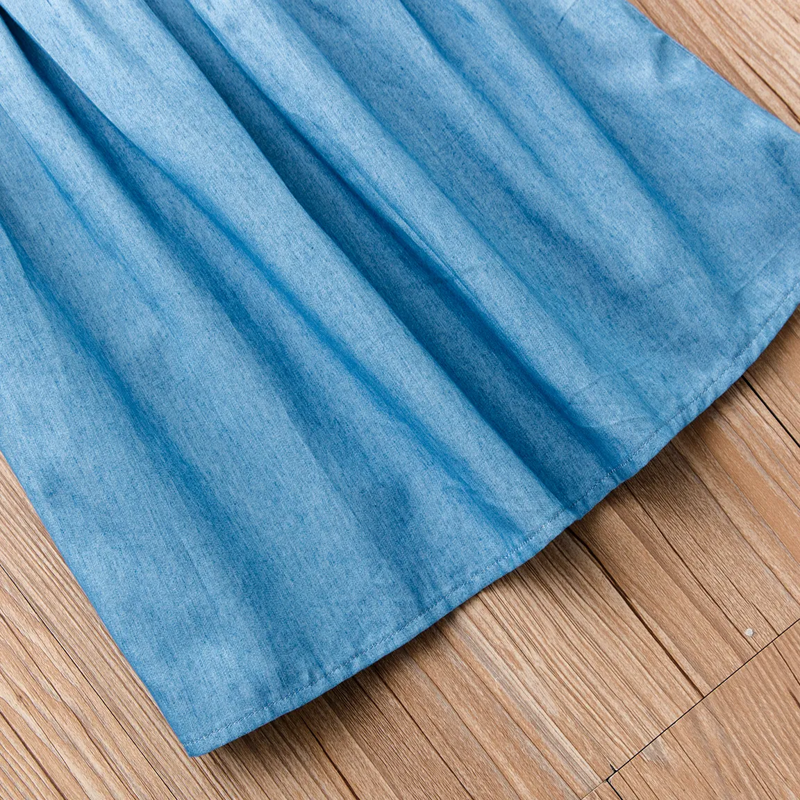 Ostern Kleinkinder Mädchen Hypertaktil Lässig Große Blume Kleider blau big image 1