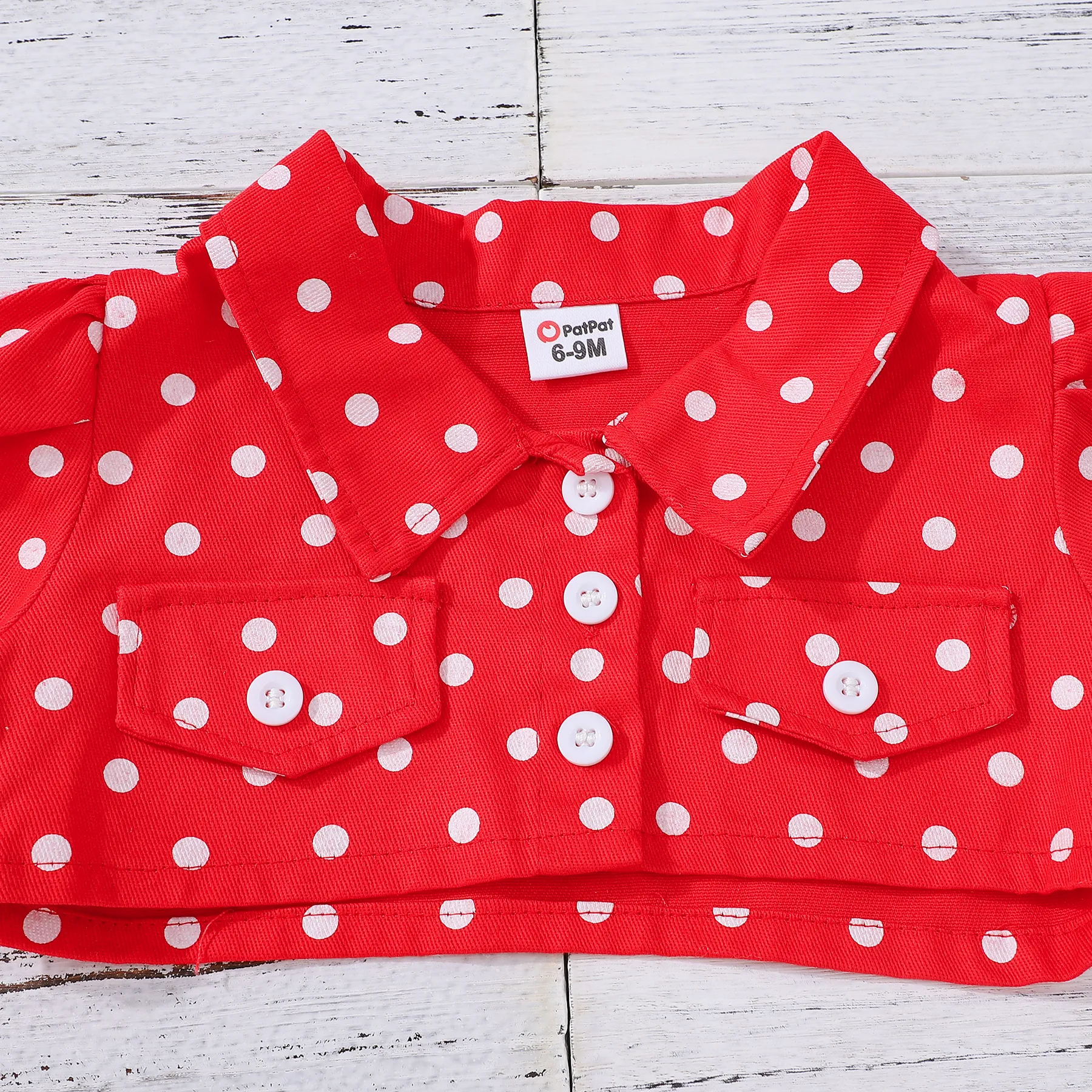 3pcs Baby Girl 100% Cotton Long-sleeve Polka Dots Crop Jacket and Rib Knit Spliced Mesh Cami Fairy Dress with Headband Set Black image 4