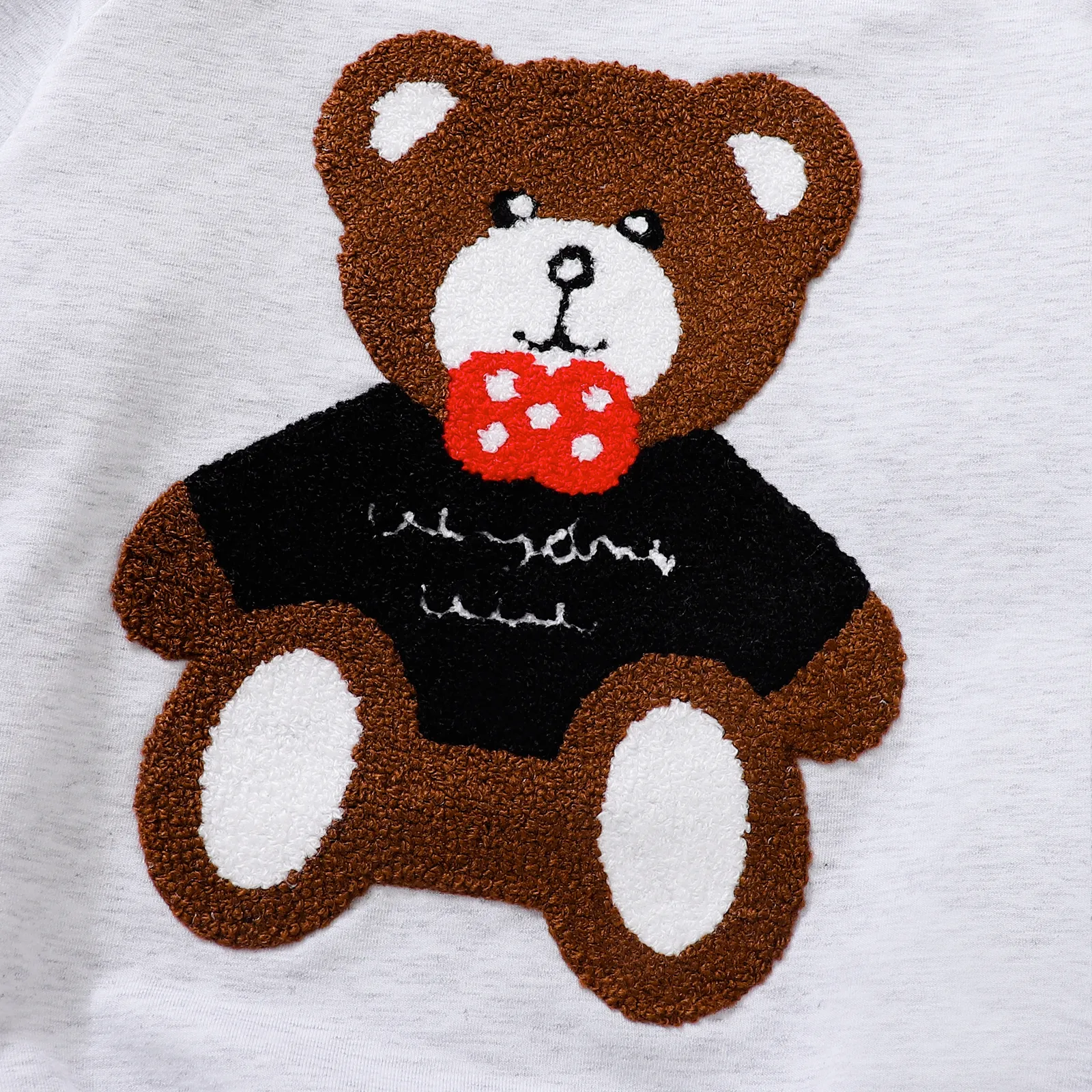 2 unidades Criança Menino Infantil Urso conjuntos de moletom Cinzento Claro image 4