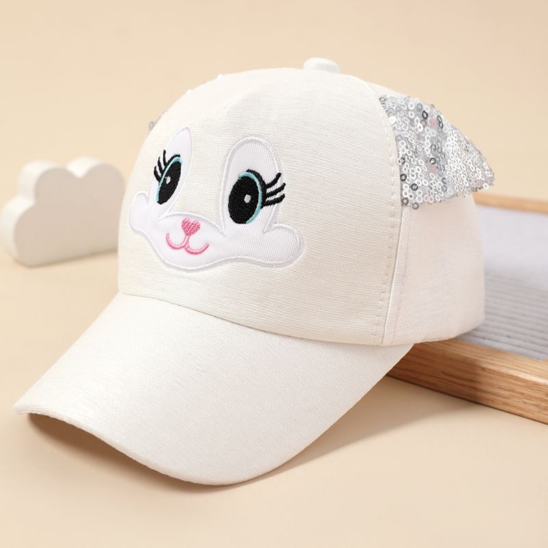 Toddler / Kid Sequin Ears Decor Rabbit Graphic Baseball Cap