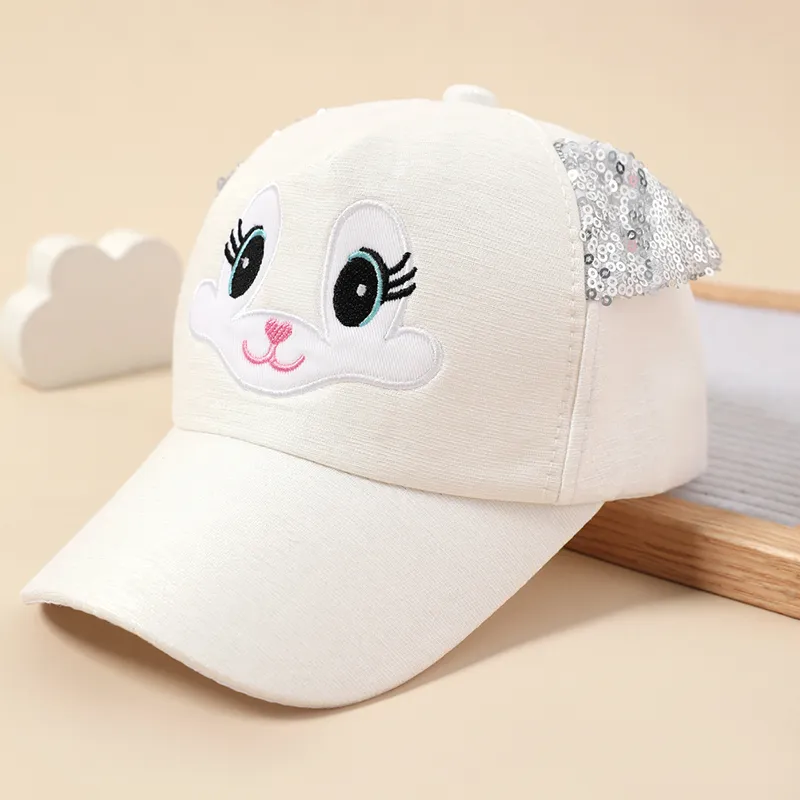 Toddler / Kid Sequin Ears Decor Rabbit Graphic Baseball Cap  big image 1