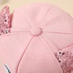 Toddler / Kid Sequin Ears Decor Rabbit Graphic Baseball Cap Pink