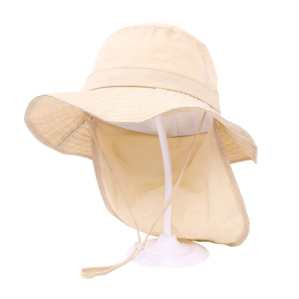 Criança / Criança Solid Color Sun Hat Cor Bege