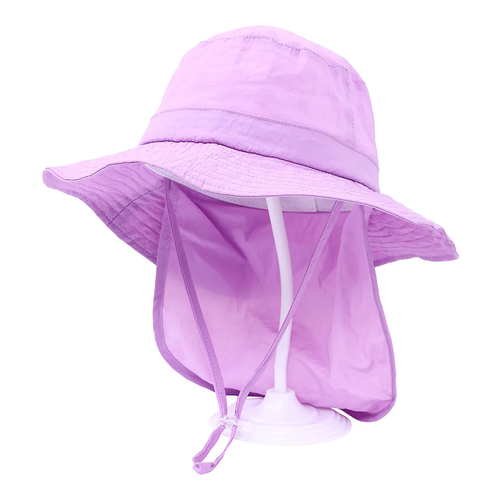 Criança / Criança Solid Color Sun Hat Roxa