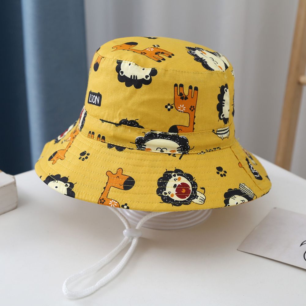 Toddler 100% Cotton Allover Lions Print Fisherman Hat