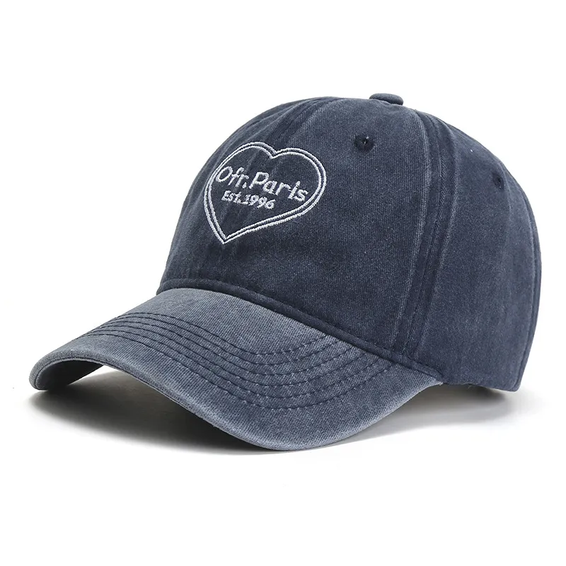 

Kid Heart 100% Washed Cotton Letters Embroidery Peaked Cap