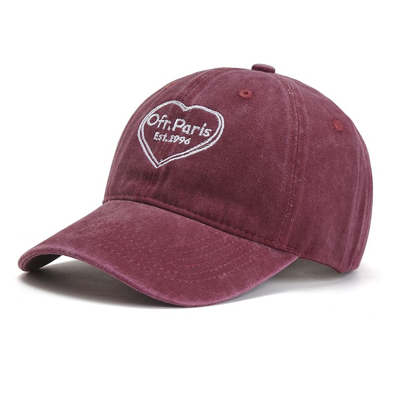 

Kid Heart 100% Washed Cotton Letters Embroidery Peaked Cap