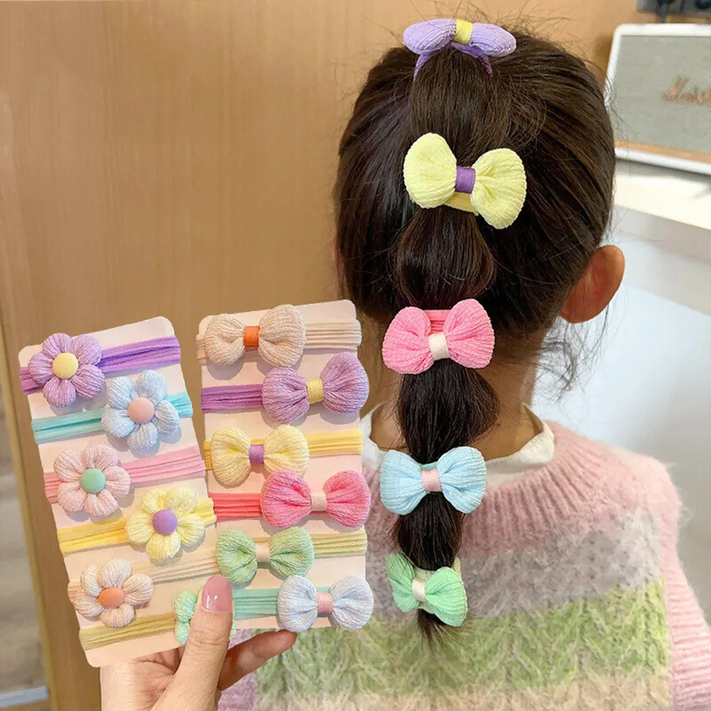 Paquete de 6 accesorios para el cabello de flores de lazo para niños / niños pequeños Multicolor big image 1