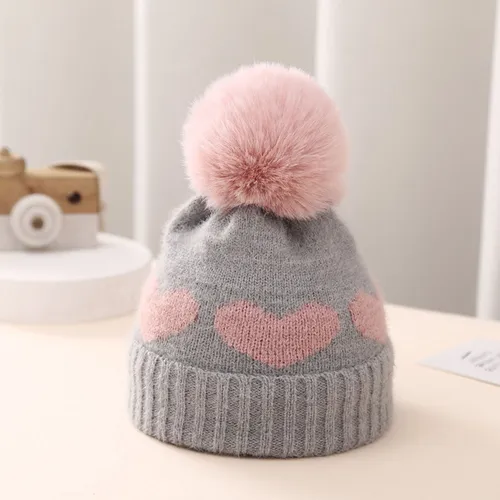 Baby‘s loving knitted thickened warm hat