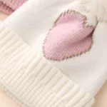 Baby's heart-shaped thickened warm wool knitted hat  image 2