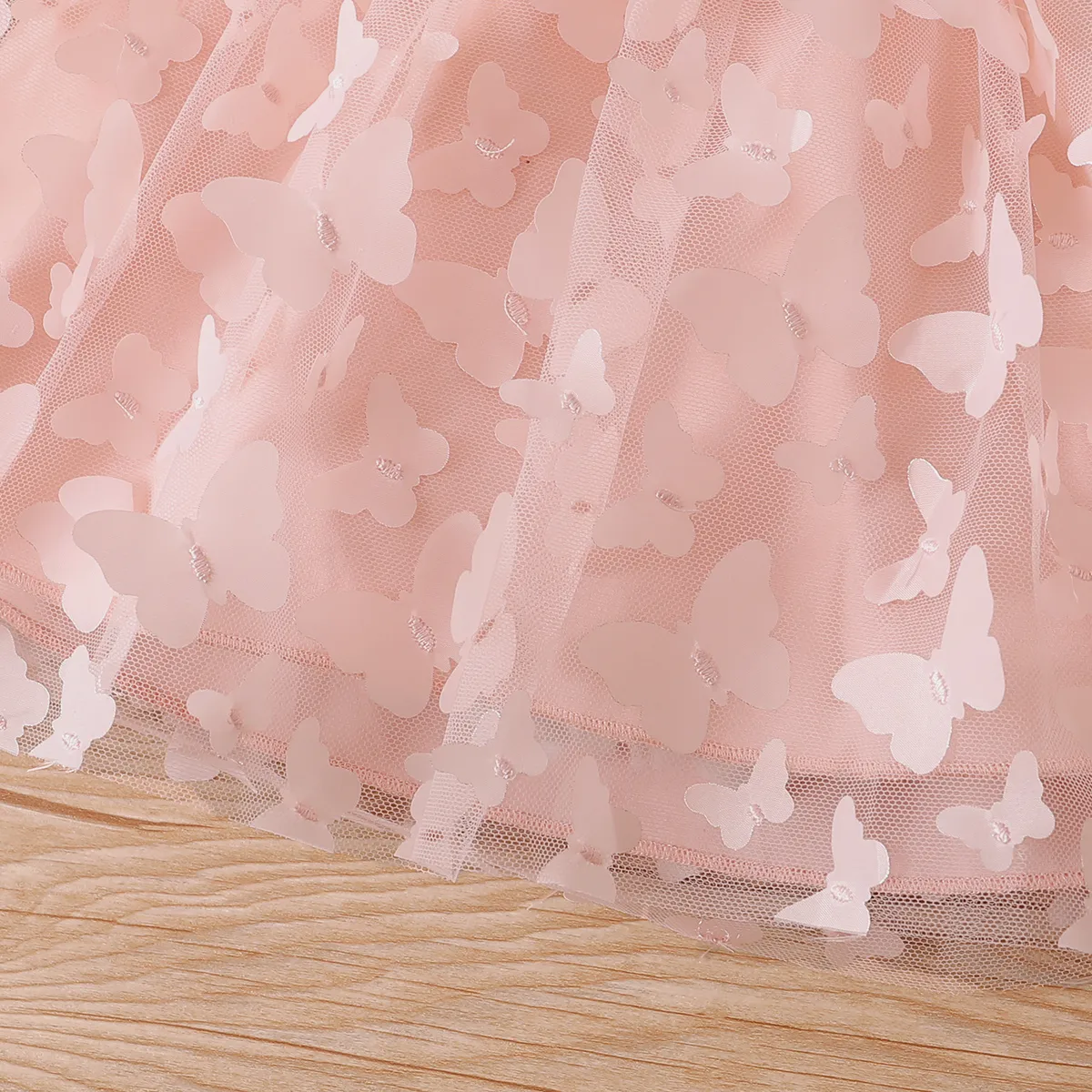2件 嬰兒 立體造型 甜美 長袖 連衣裙 淺粉 big image 1