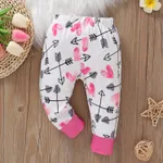 Baby Boy/Girl Allover Heart & Arrow Print Pants Hot Pink
