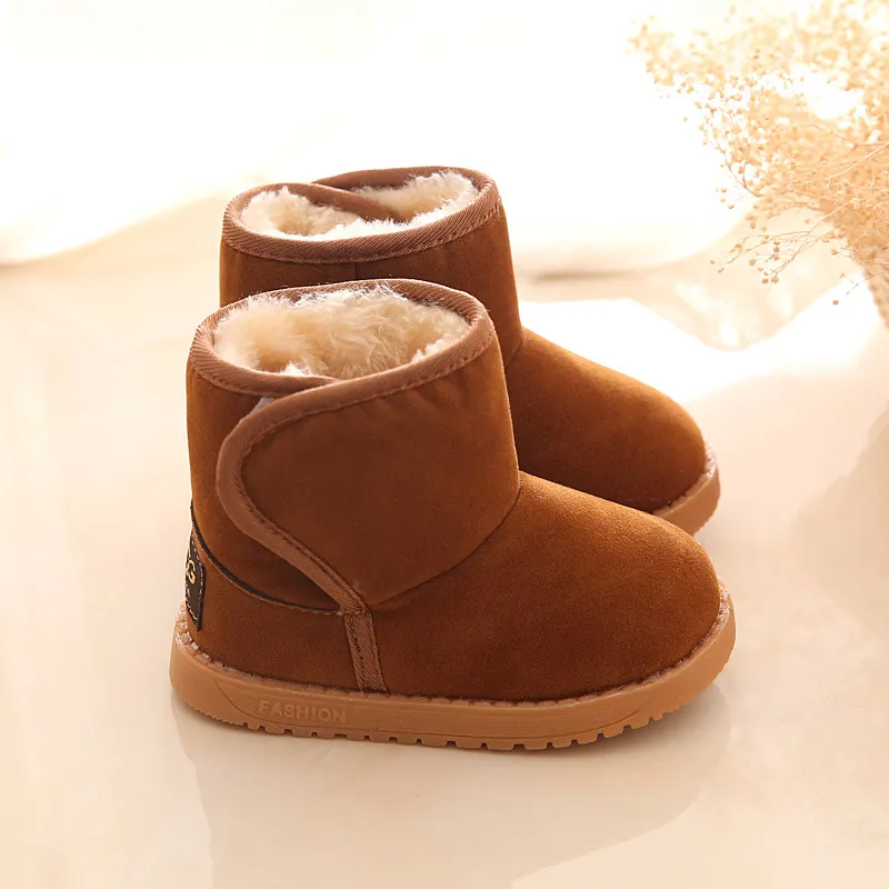 Toddler Solid Cotton Fleece-lining Snow boots big image 2