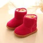 Toddler Solid Cotton Fleece-lining Snow boots Hot Pink image 2