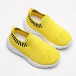 Toddler / Kid Knit Panel Slip-on Sports Shoes Yellow