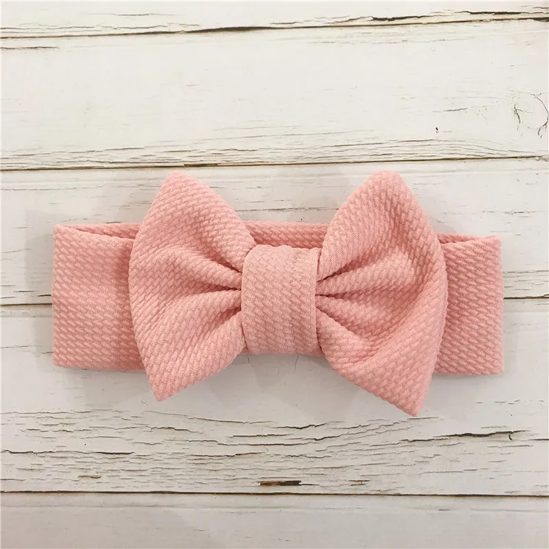 Bandeau Solid Bowknot Baby Or Rose big image 1