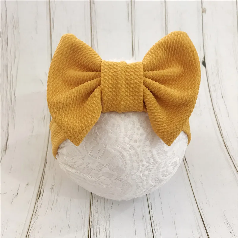 Baby Solid Bowknot Stirnband Ingwer
