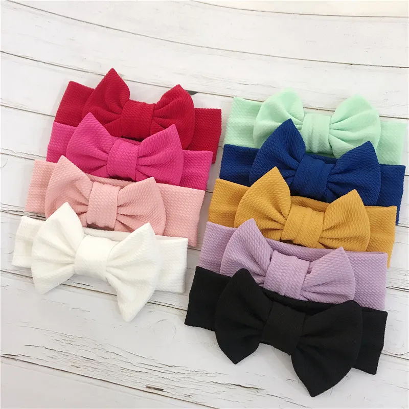 Baby Solid Bowknot Stirnband Fuchsie image 4