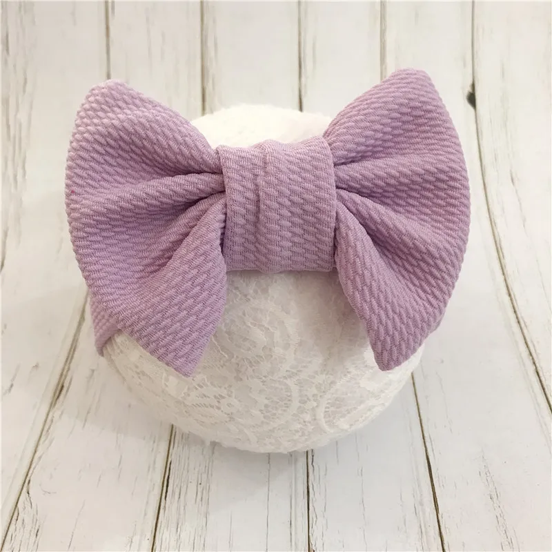 Baby Solid Bowknot Stirnband helles lila