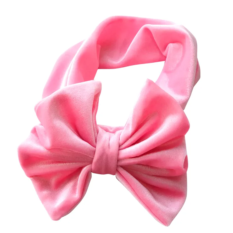 bandeaux bowknot de couleur unie pour les filles Rose big image 1