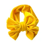 Solid Color Bowknot Headbands for Girls Yellow